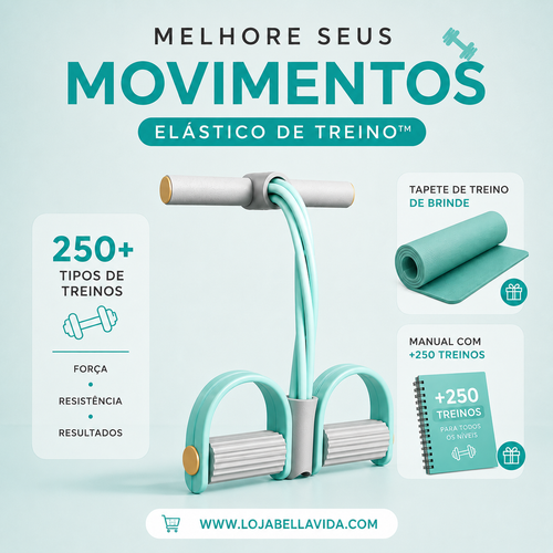 Kit de Treino Caseiro - 250+ Variações de Treinos - Versátil e fácil de usar